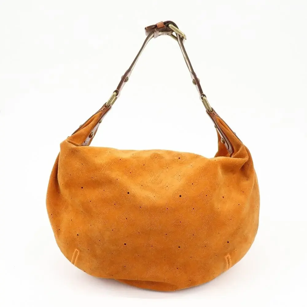 Louis Vuitton Monogram Onata GM Suede Hobo Bag Orange